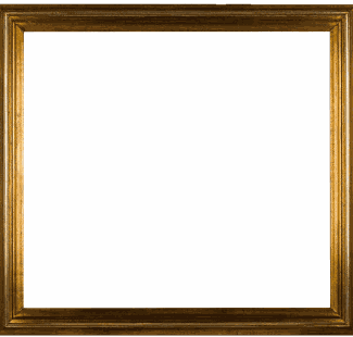 Un marco dorado vacío, listo para que dibujes tu autorretrato.
